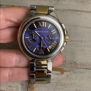 Michael Kors two-toned boyfriend watch.